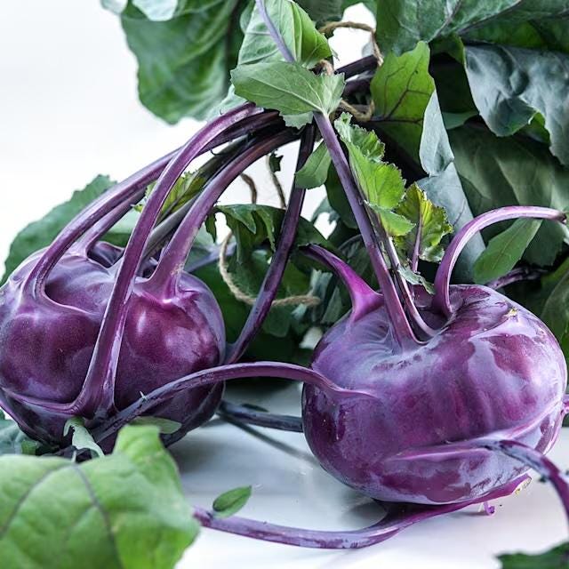 Purple Kohlrabi Seeds, Azur Star