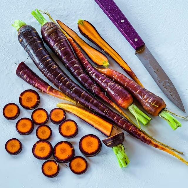 Rare Purple and Orange Carrot Seeds, Lila Lu Sang