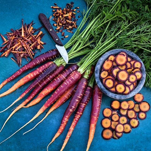 Rare Purple and Orange Carrot Seeds, Lila Lu Sang