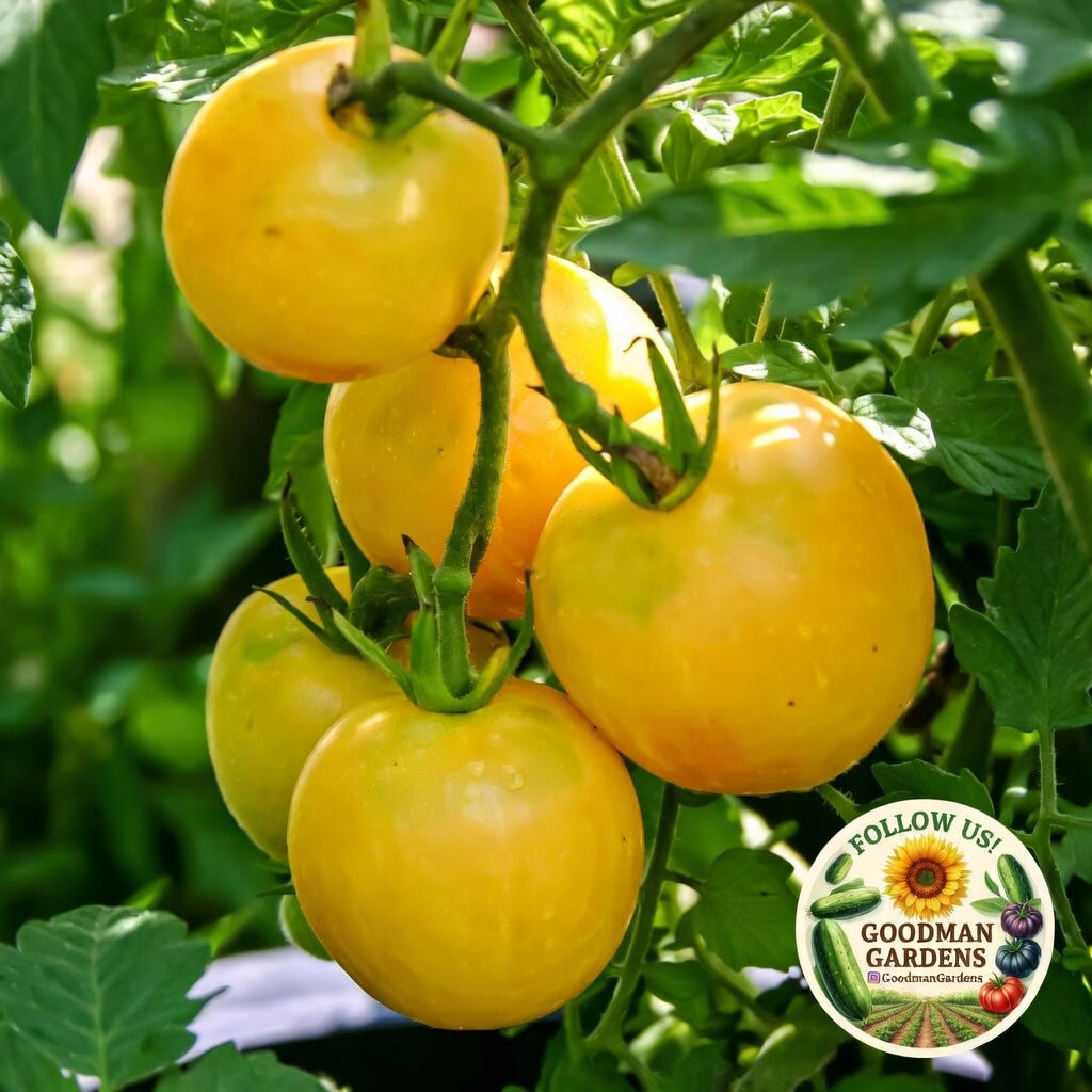 Wapsipinicon Peach Tomato Seeds - Organic  Non GMO - Fast Ship! Vining Vegetable - Fuzzy Tomatoes